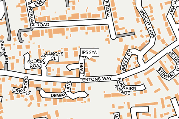 IP5 2YA map - OS OpenMap – Local (Ordnance Survey)