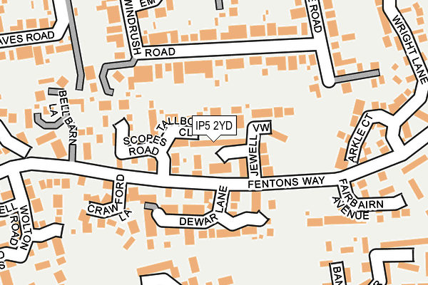 IP5 2YD map - OS OpenMap – Local (Ordnance Survey)