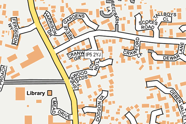 IP5 2YJ map - OS OpenMap – Local (Ordnance Survey)