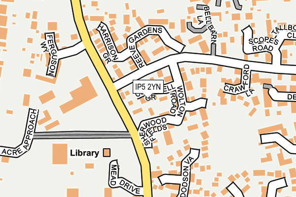 IP5 2YN map - OS OpenMap – Local (Ordnance Survey)