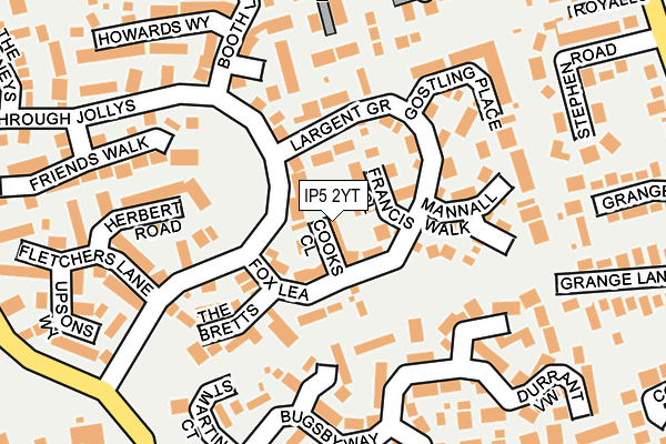 IP5 2YT map - OS OpenMap – Local (Ordnance Survey)