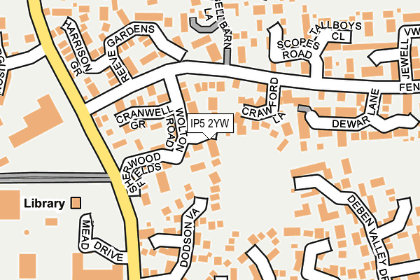 IP5 2YW map - OS OpenMap – Local (Ordnance Survey)