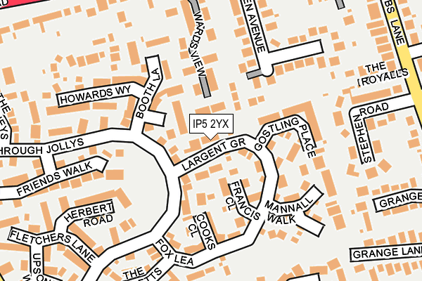 IP5 2YX map - OS OpenMap – Local (Ordnance Survey)