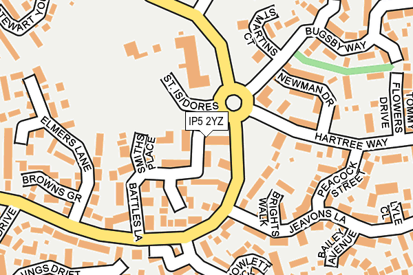IP5 2YZ map - OS OpenMap – Local (Ordnance Survey)