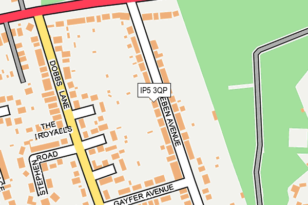 IP5 3QP map - OS OpenMap – Local (Ordnance Survey)