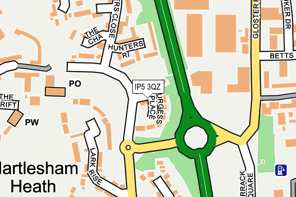 IP5 3QZ map - OS OpenMap – Local (Ordnance Survey)