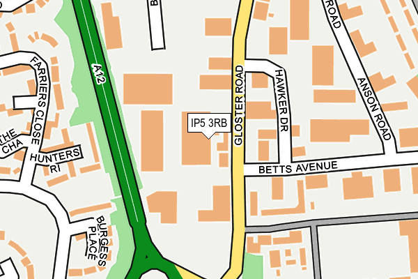 IP5 3RB map - OS OpenMap – Local (Ordnance Survey)