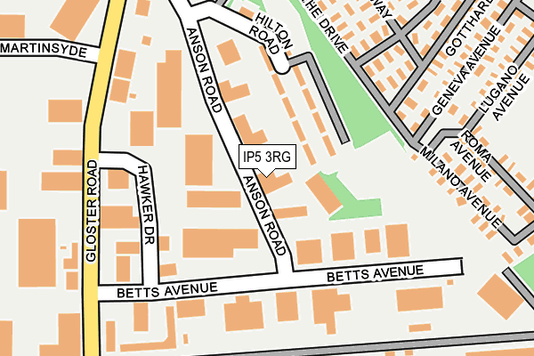 IP5 3RG map - OS OpenMap – Local (Ordnance Survey)