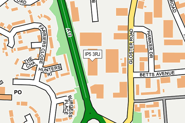 IP5 3RJ map - OS OpenMap – Local (Ordnance Survey)