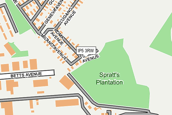 IP5 3RW map - OS OpenMap – Local (Ordnance Survey)