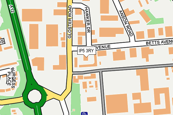 IP5 3RY map - OS OpenMap – Local (Ordnance Survey)