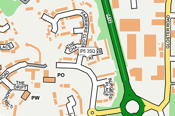 IP5 3SQ map - OS OpenMap – Local (Ordnance Survey)