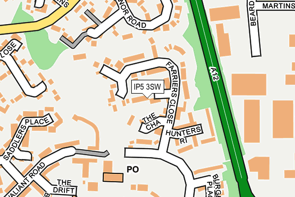 IP5 3SW map - OS OpenMap – Local (Ordnance Survey)