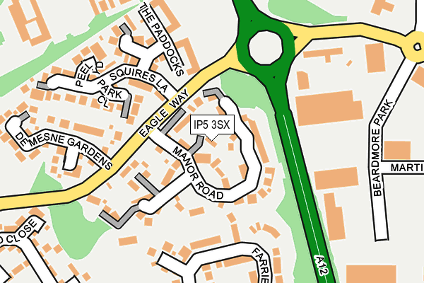 IP5 3SX map - OS OpenMap – Local (Ordnance Survey)