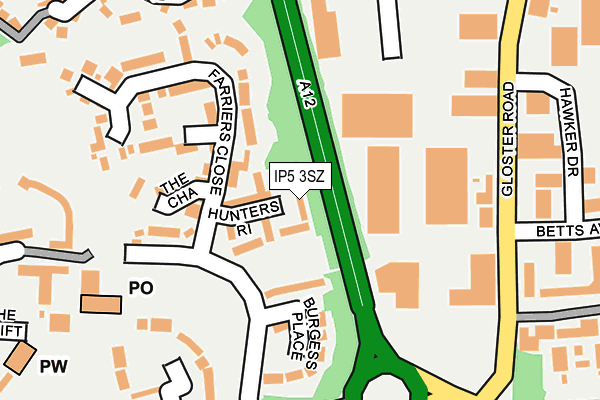 IP5 3SZ map - OS OpenMap – Local (Ordnance Survey)