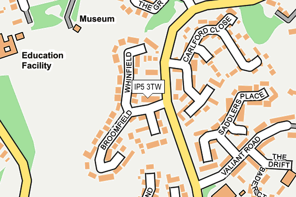 IP5 3TW map - OS OpenMap – Local (Ordnance Survey)