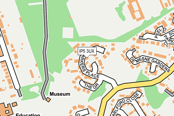 IP5 3UX map - OS OpenMap – Local (Ordnance Survey)