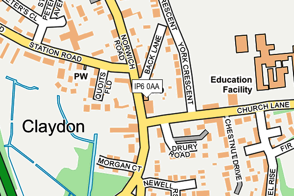 IP6 0AA map - OS OpenMap – Local (Ordnance Survey)