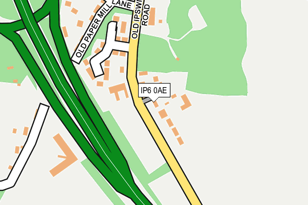 IP6 0AE map - OS OpenMap – Local (Ordnance Survey)