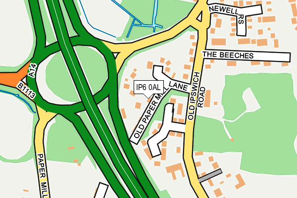 IP6 0AL map - OS OpenMap – Local (Ordnance Survey)