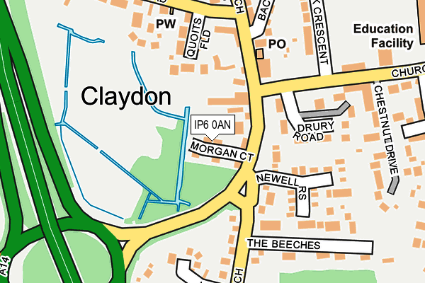 IP6 0AN map - OS OpenMap – Local (Ordnance Survey)