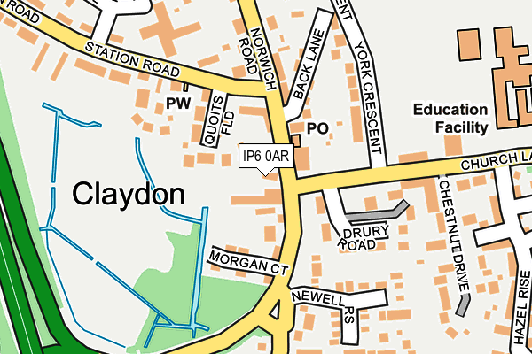 IP6 0AR map - OS OpenMap – Local (Ordnance Survey)