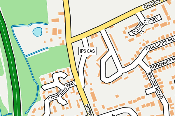 IP6 0AS map - OS OpenMap – Local (Ordnance Survey)