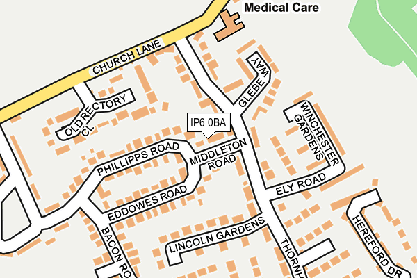 IP6 0BA map - OS OpenMap – Local (Ordnance Survey)