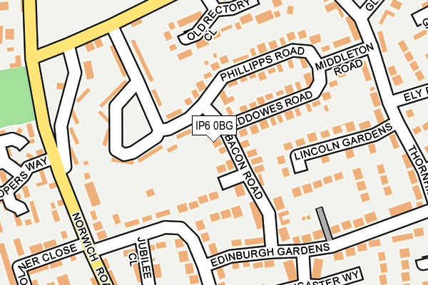 IP6 0BG map - OS OpenMap – Local (Ordnance Survey)