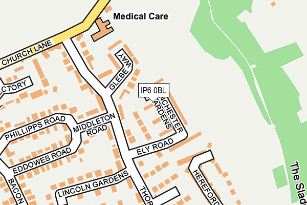 IP6 0BL map - OS OpenMap – Local (Ordnance Survey)