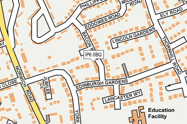 IP6 0BQ map - OS OpenMap – Local (Ordnance Survey)