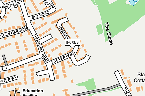 IP6 0BS map - OS OpenMap – Local (Ordnance Survey)