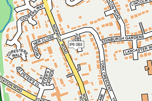 IP6 0BX map - OS OpenMap – Local (Ordnance Survey)