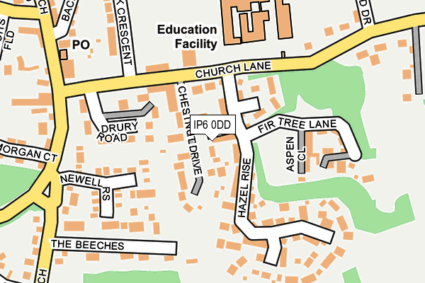 IP6 0DD map - OS OpenMap – Local (Ordnance Survey)