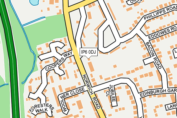 IP6 0DJ map - OS OpenMap – Local (Ordnance Survey)