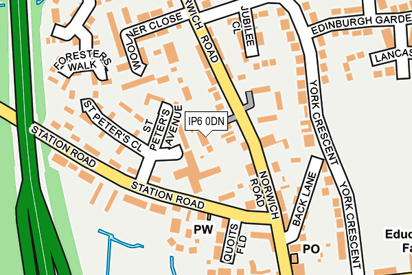 IP6 0DN map - OS OpenMap – Local (Ordnance Survey)