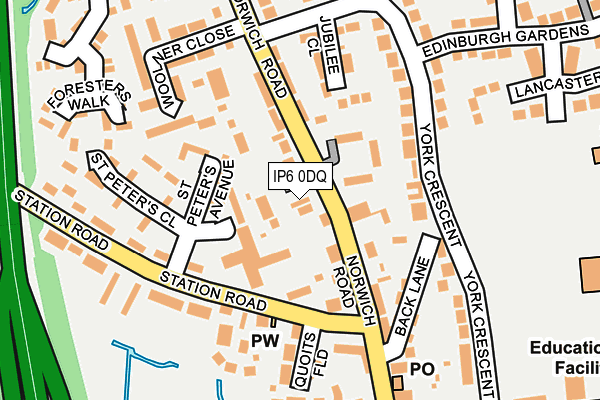 IP6 0DQ map - OS OpenMap – Local (Ordnance Survey)