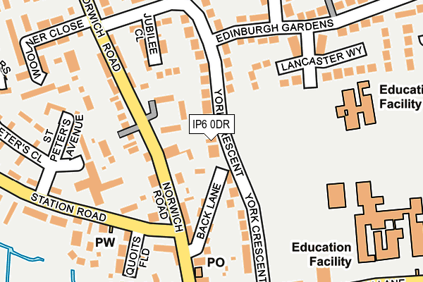 IP6 0DR map - OS OpenMap – Local (Ordnance Survey)