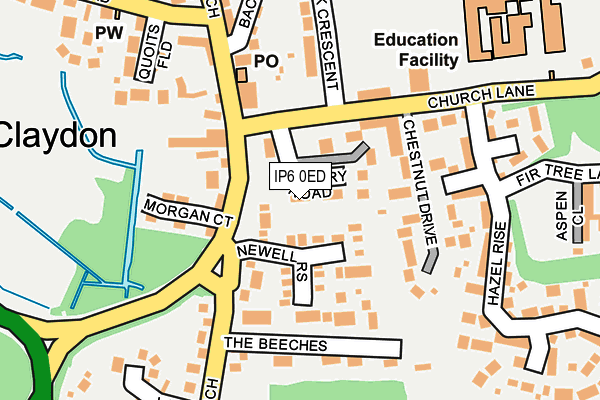 IP6 0ED map - OS OpenMap – Local (Ordnance Survey)