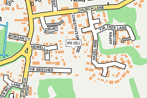 IP6 0EU map - OS OpenMap – Local (Ordnance Survey)