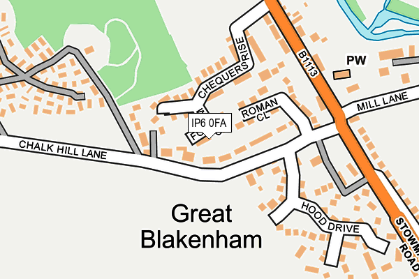 IP6 0FA map - OS OpenMap – Local (Ordnance Survey)