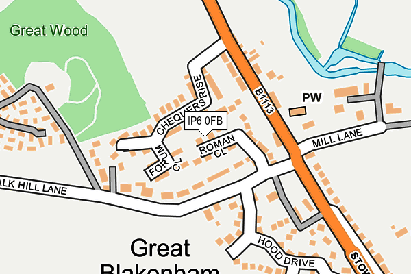 IP6 0FB map - OS OpenMap – Local (Ordnance Survey)