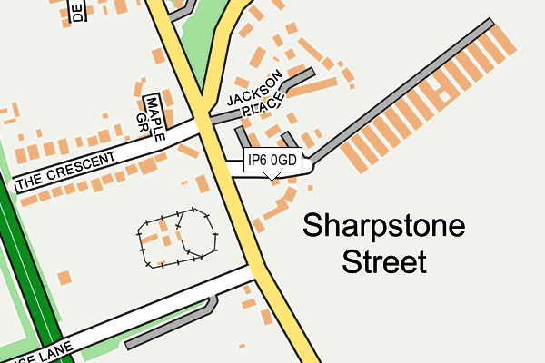 IP6 0GD map - OS OpenMap – Local (Ordnance Survey)