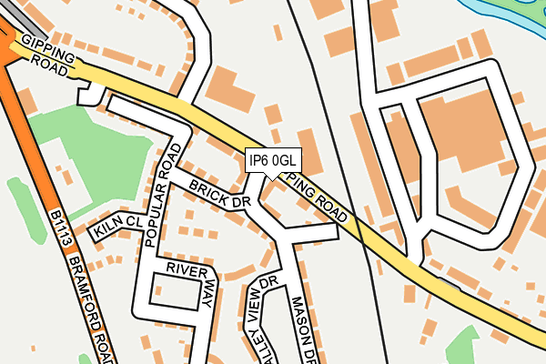 IP6 0GL map - OS OpenMap – Local (Ordnance Survey)