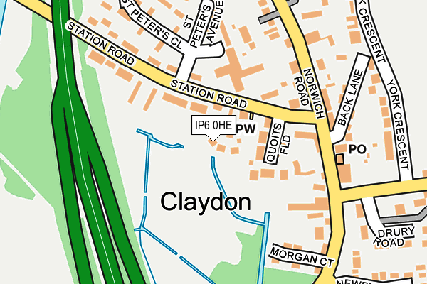 IP6 0HE map - OS OpenMap – Local (Ordnance Survey)