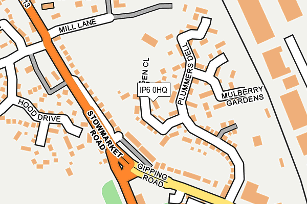 IP6 0HQ map - OS OpenMap – Local (Ordnance Survey)