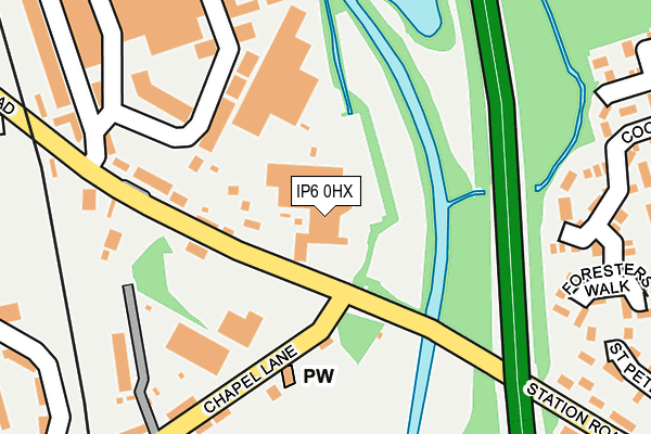 IP6 0HX map - OS OpenMap – Local (Ordnance Survey)