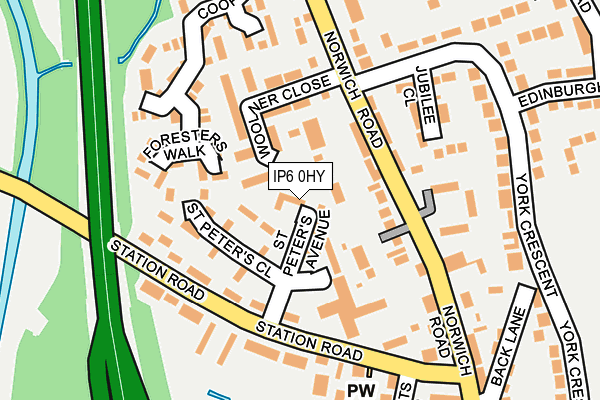 IP6 0HY map - OS OpenMap – Local (Ordnance Survey)