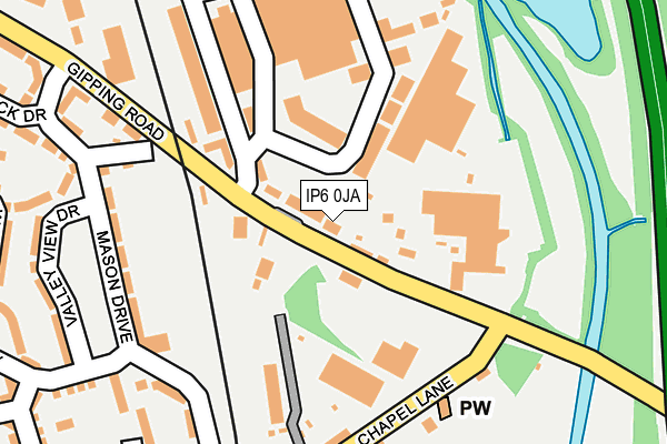 IP6 0JA map - OS OpenMap – Local (Ordnance Survey)