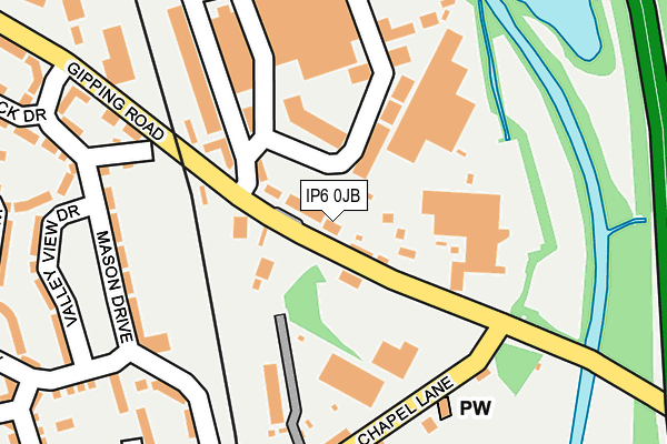 IP6 0JB map - OS OpenMap – Local (Ordnance Survey)
